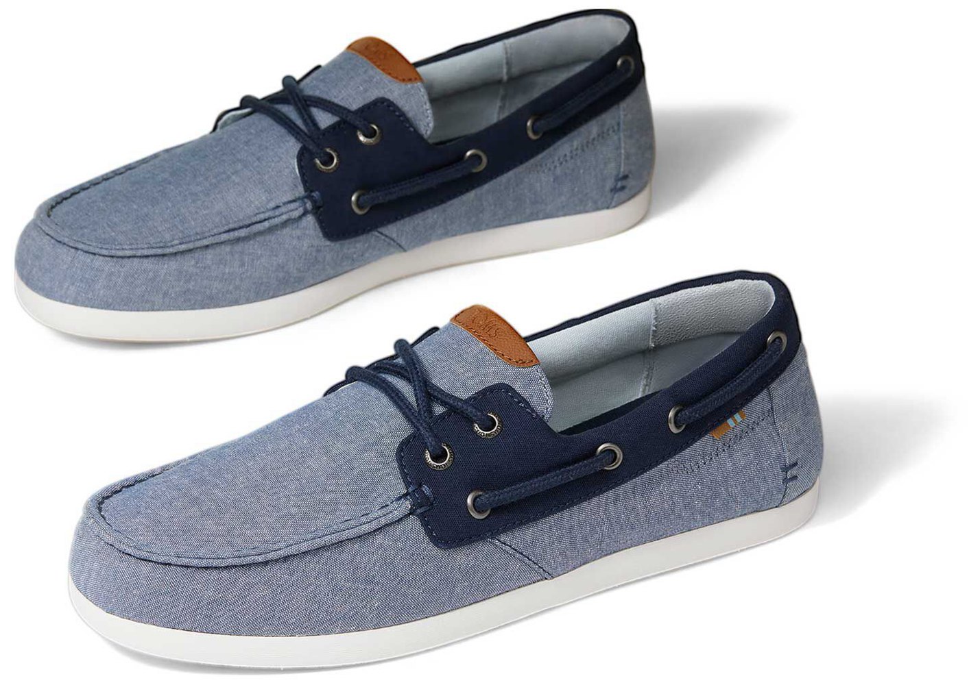 Toms Slip On Męskie Niebieskie - Claremont - 18YRLKQVO